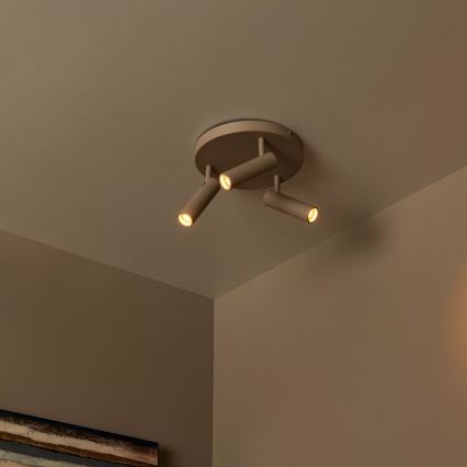 Lucide 22974/13/41 - Punktvalgusti GRADO 3xGU10/40W/230V beež