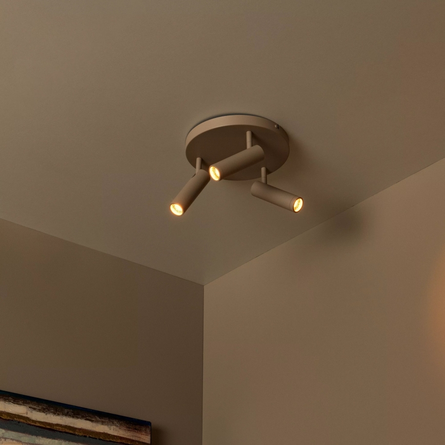 Lucide 22974/13/41 - Punktvalgusti GRADO 3xGU10/40W/230V beež