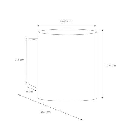 Lucide 23252/01/30 - Seinavalgusti XERA 1xG9/42W/230V must