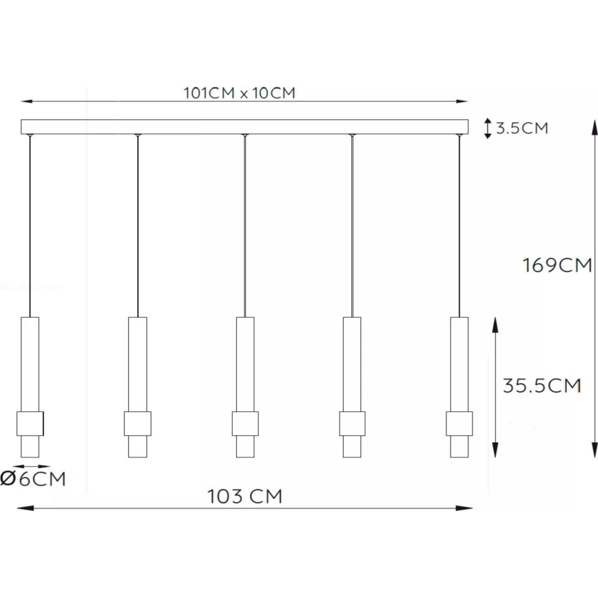 Lucide 24402/30/96 - LED Hämardatav lühter MARGARY 5xLED/4,2W/230V messing
