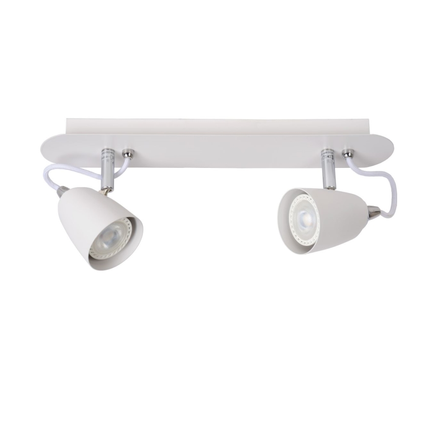 Lucide 26956/10/31 - LED Hämardatav kohtvalgusti RIDE 2xGU10/5W/230V valge
