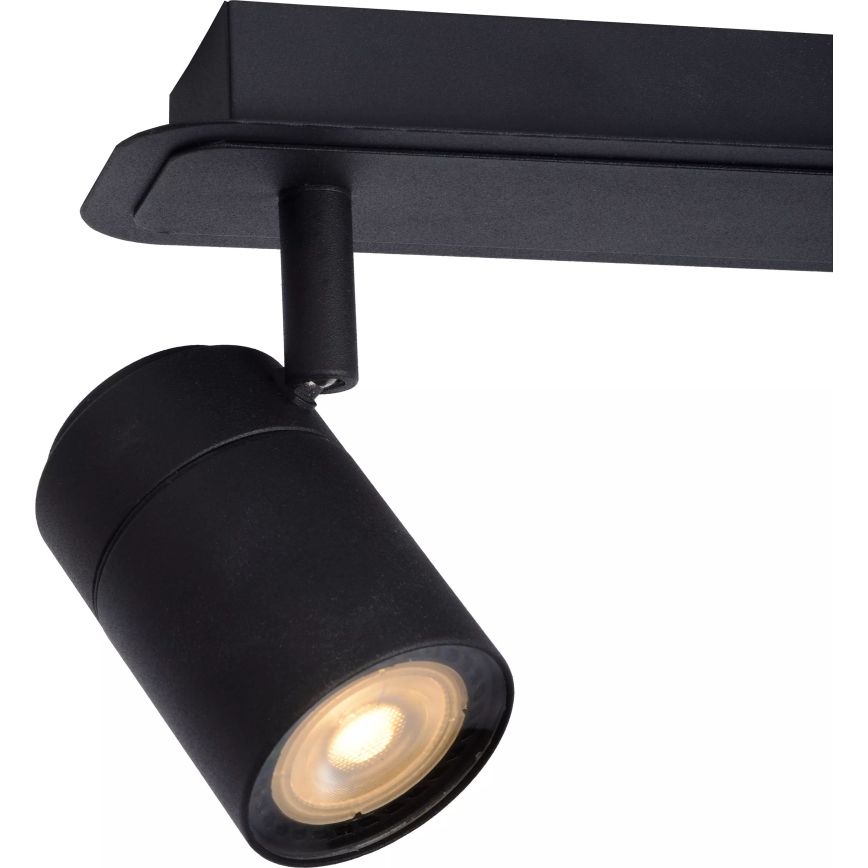 Lucide 26958/15/30 - LED Hämardatav vannituba Kohtvalgusti LENNERT 3xGU10/5W/230V IP44 must