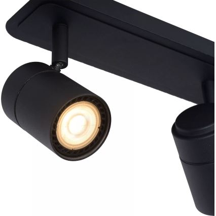 Lucide 26958/15/30 - LED Hämardatav vannituba Kohtvalgusti LENNERT 3xGU10/5W/230V IP44 must