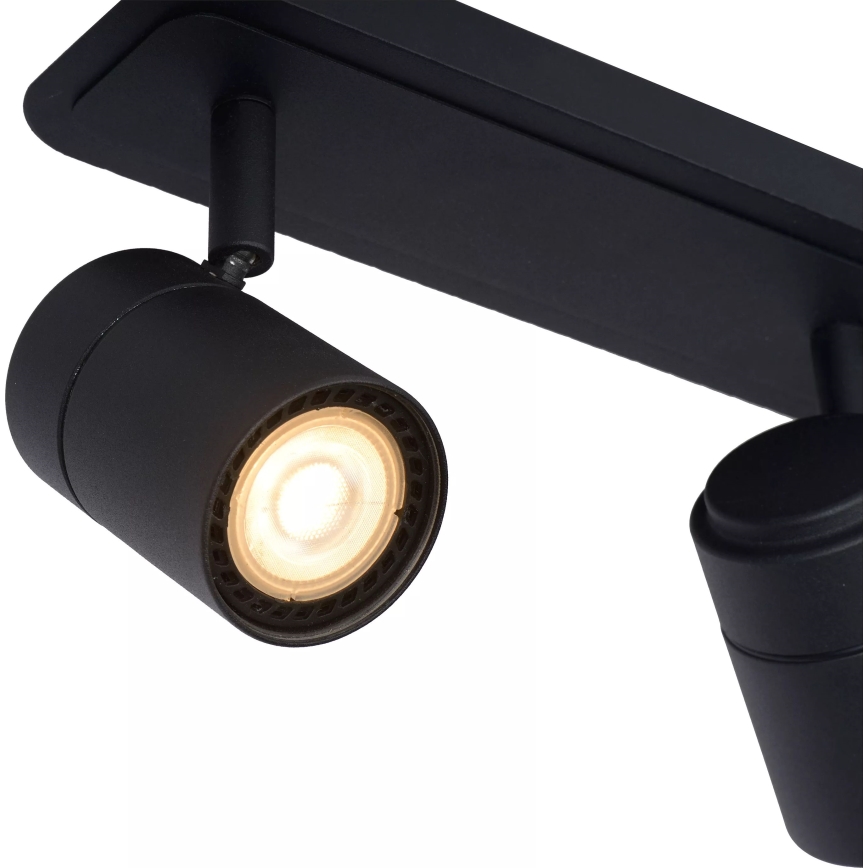 Lucide 26958/15/30 - LED Hämardatav vannituba Kohtvalgusti LENNERT 3xGU10/5W/230V IP44 must