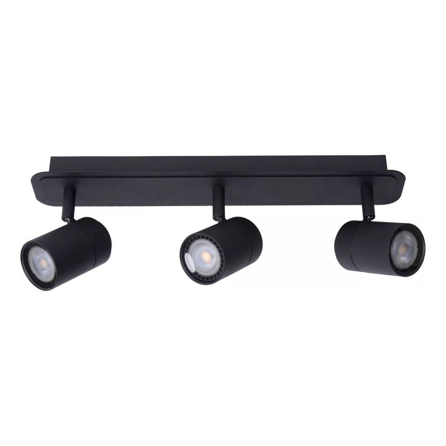 Lucide 26958/15/30 - LED Hämardatav vannituba Kohtvalgusti LENNERT 3xGU10/5W/230V IP44 must