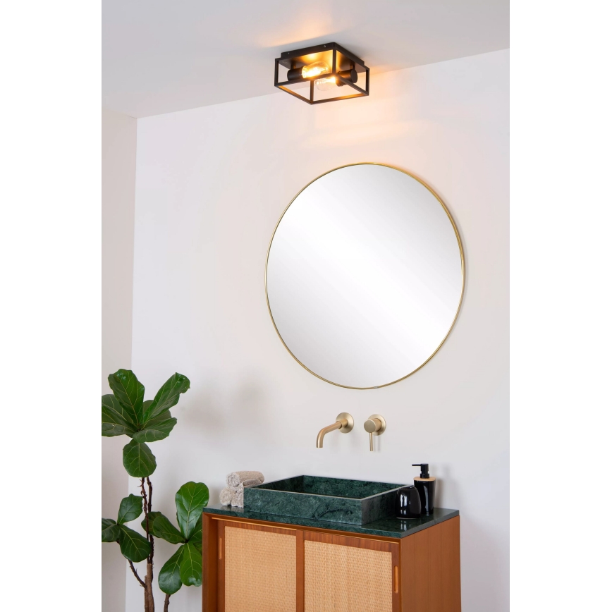 Lucide 27100/02/30 - Laevalgusti vannituppa CARLYN 2xE14/6W/230V IP54 must