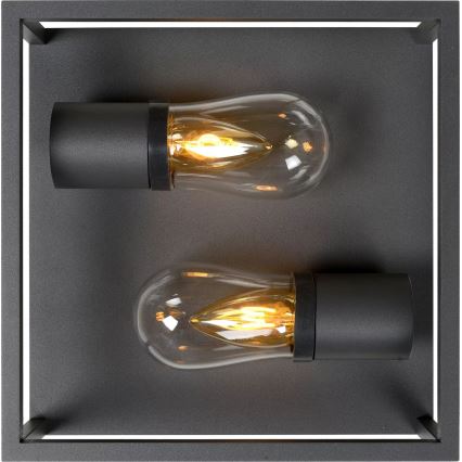 Lucide 27100/02/30 - Laevalgusti vannituppa CARLYN 2xE14/6W/230V IP54 must