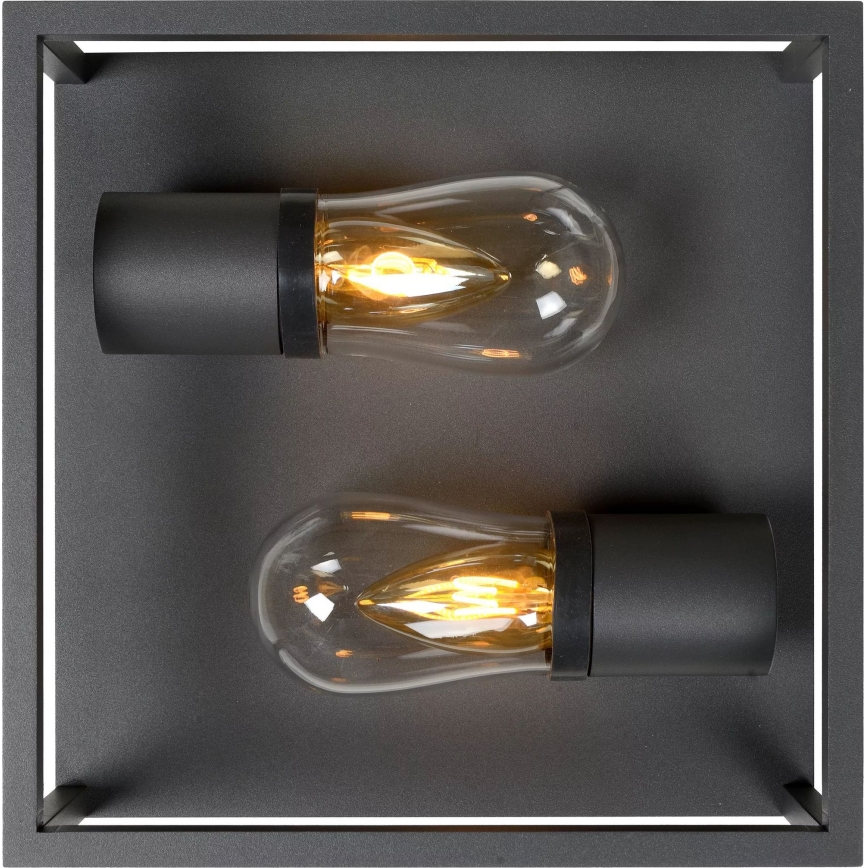 Lucide 27100/02/30 - Laevalgusti vannituppa CARLYN 2xE14/6W/230V IP54 must