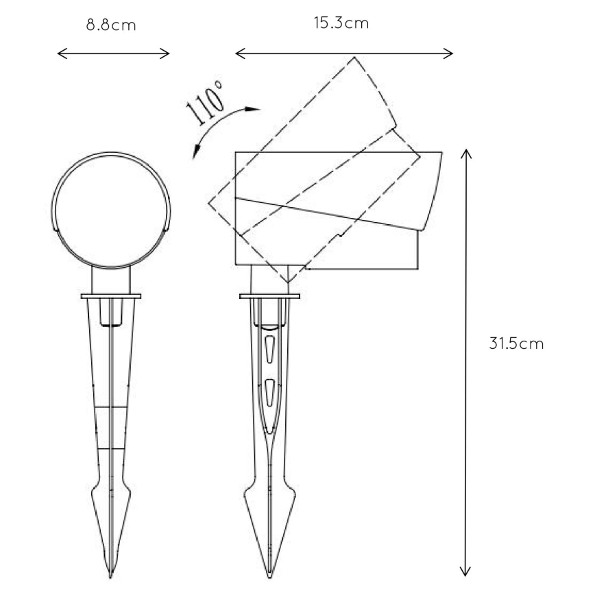 Lucide 27897/12/29 - LED Välivalgusti MANAL LED/13W/230V IP65