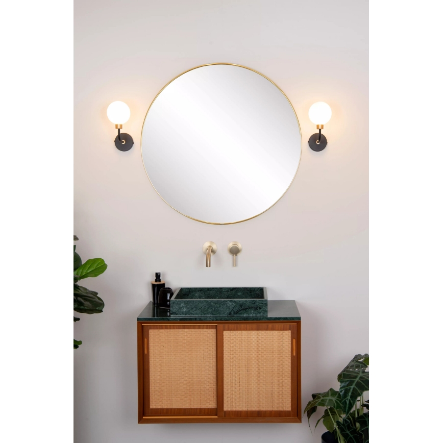 Lucide 30265/01/30 - Seinavalgusti vannituppa BEREND 1xG9/33W/230V IP44 must