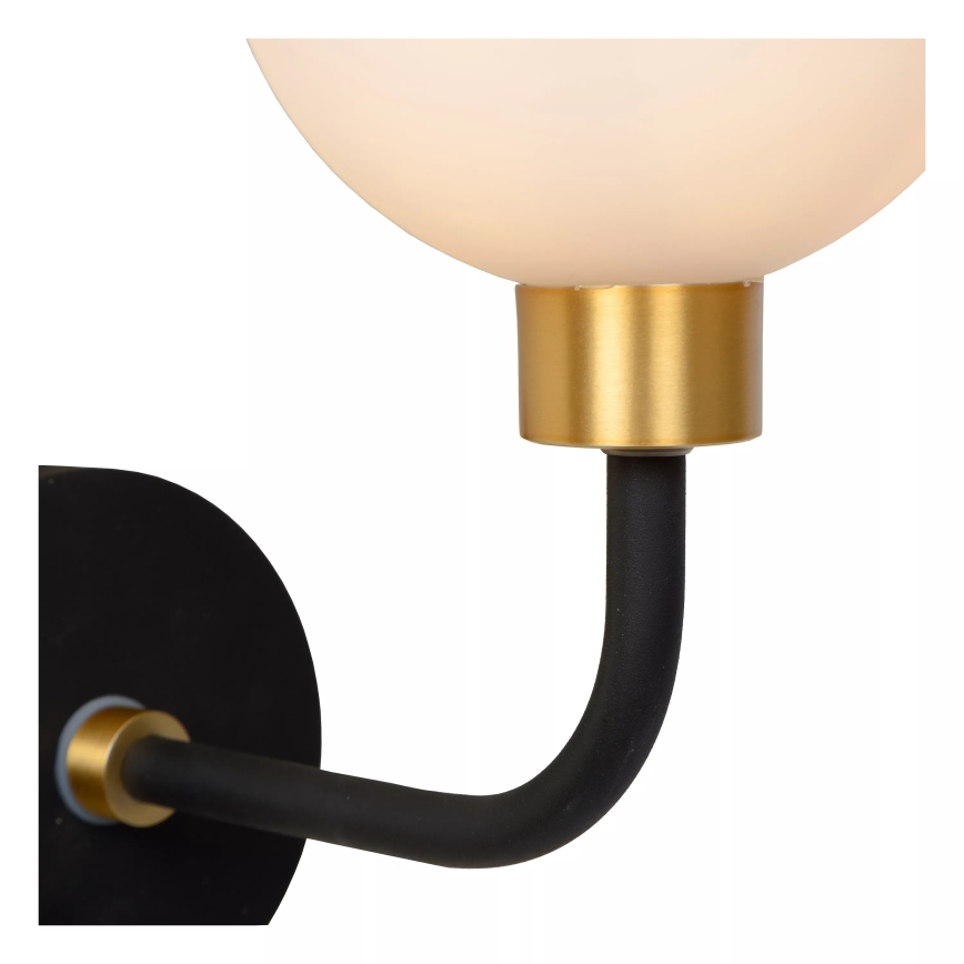 Lucide 30265/01/30 - Seinavalgusti vannituppa BEREND 1xG9/33W/230V IP44 must