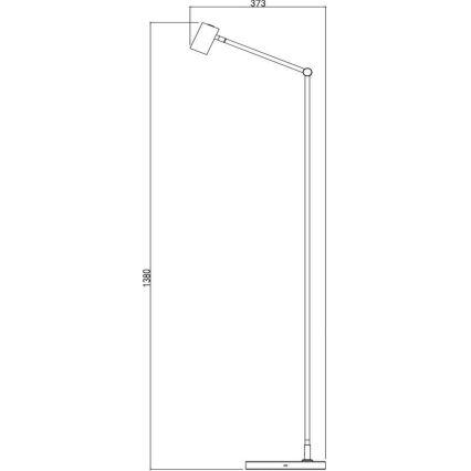 Lucide 36722/03/30 - LED Hämardatav puutetundlik põrandalamp TIPIK LED/3W/230V must