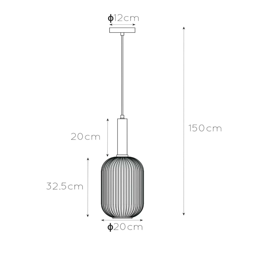 Lucide 45386/20/62 - Lühter MALOTO 1xE27/40W/230V d. 20 cm