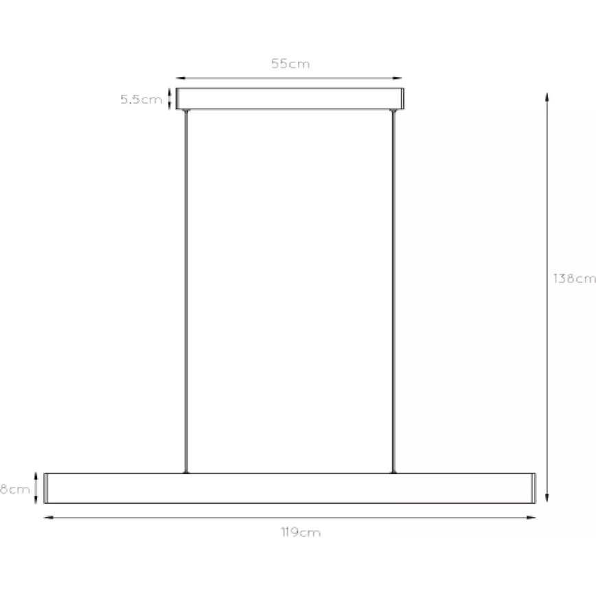 Lucide 45455/36/30 - LED Hämardatav lühter RAYA LED/36W/230V 119 cm must