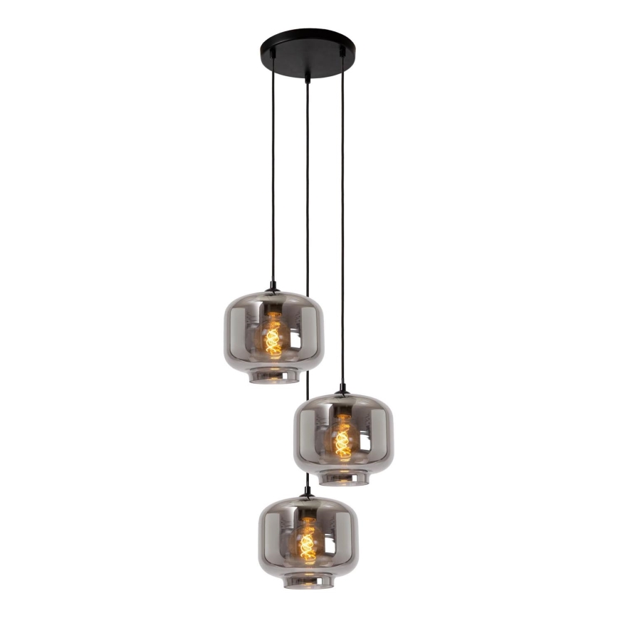 Lucide 46413/13/65 - Lühter MEDINE 3xE27/40W/230V suitsune