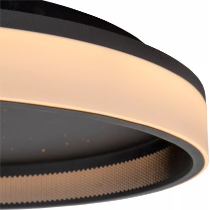 Lucide 71102/40/30 - LED Hämardatav laevalgusti ESTREJA LED/40W/230V 2500-3000K d. 40 cm must + kaugjuhtimispult