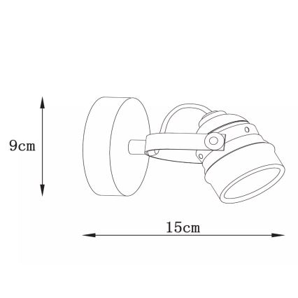 Lucide 77974/05/17 - LED-kohtvalgusti CIGAL 1xGU10/5W/230V vask