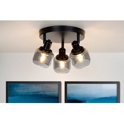 Lucide 77979/13/30 - Kohtvalgusti BJORN 3xE14/40W/230V must