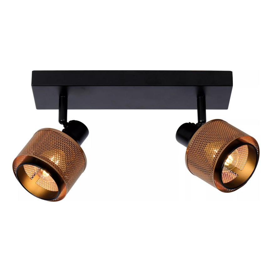Lucide 77980/02/30 - Kohtvalgusti RAFA 2xE14/40W/230V must/pronks