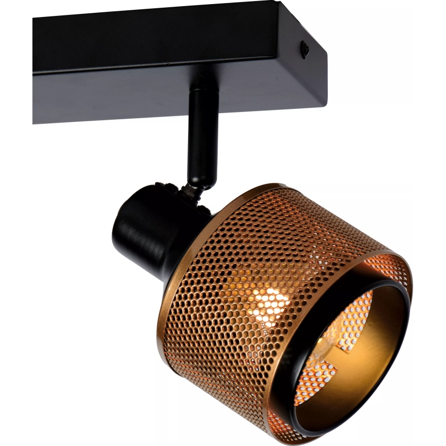 Lucide 77980/02/30 - Kohtvalgusti RAFA 2xE14/40W/230V must/pronks