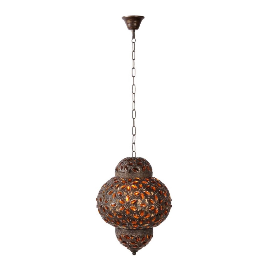 Lucide 78365/01/97 - ripplühter DJERBA 1xE27/18W/230V pruun
