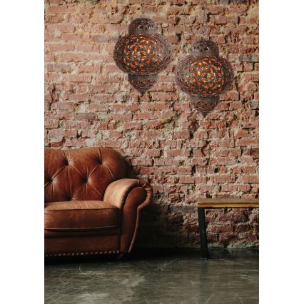 Lucide 78365/01/97 - ripplühter DJERBA 1xE27/18W/230V pruun