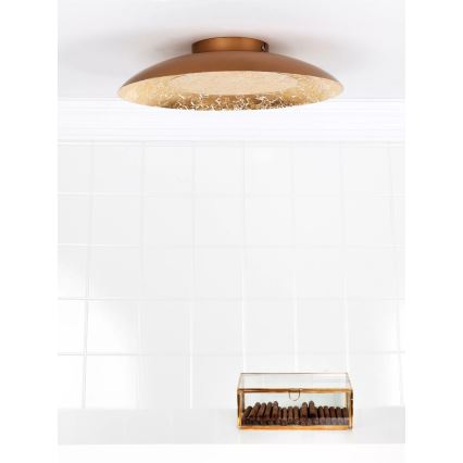 Lucide 79177/12/01 - LED-laevalgusti FOSKAL LED/12W/230V 34.5 cm messing