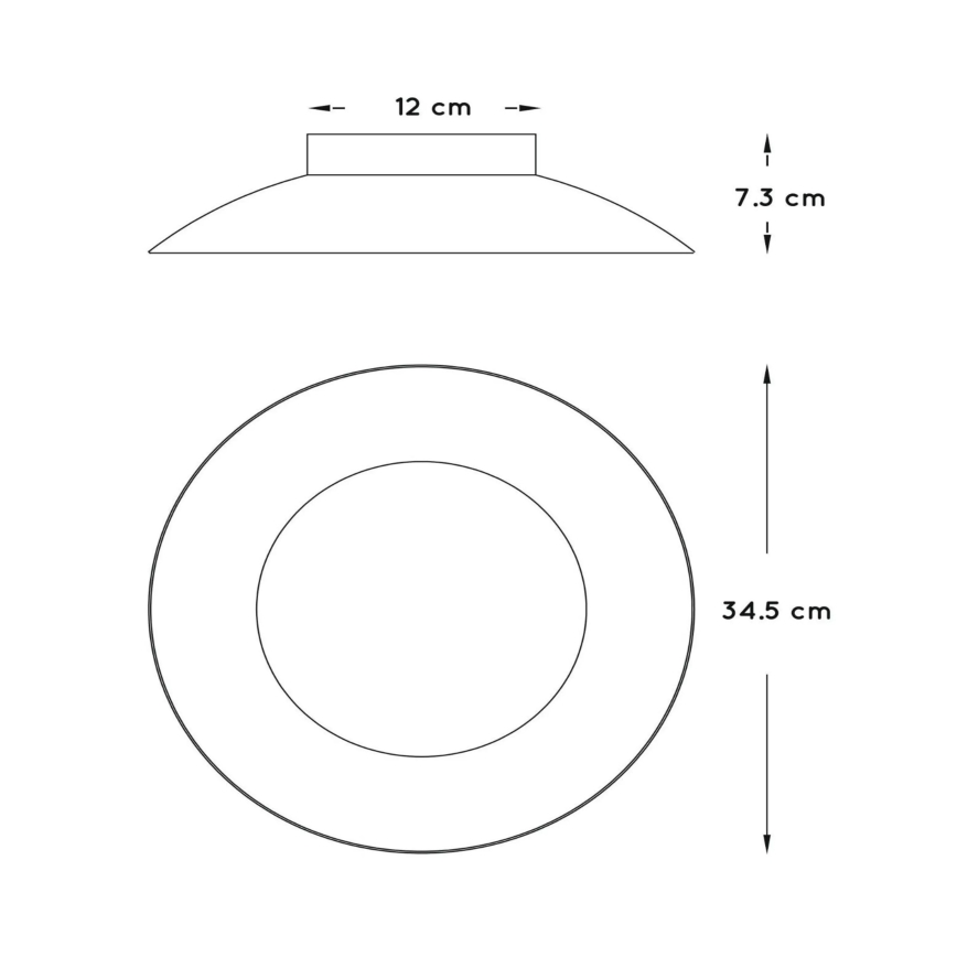 Lucide 79177/12/01 - LED-laevalgusti FOSKAL LED/12W/230V 34.5 cm messing