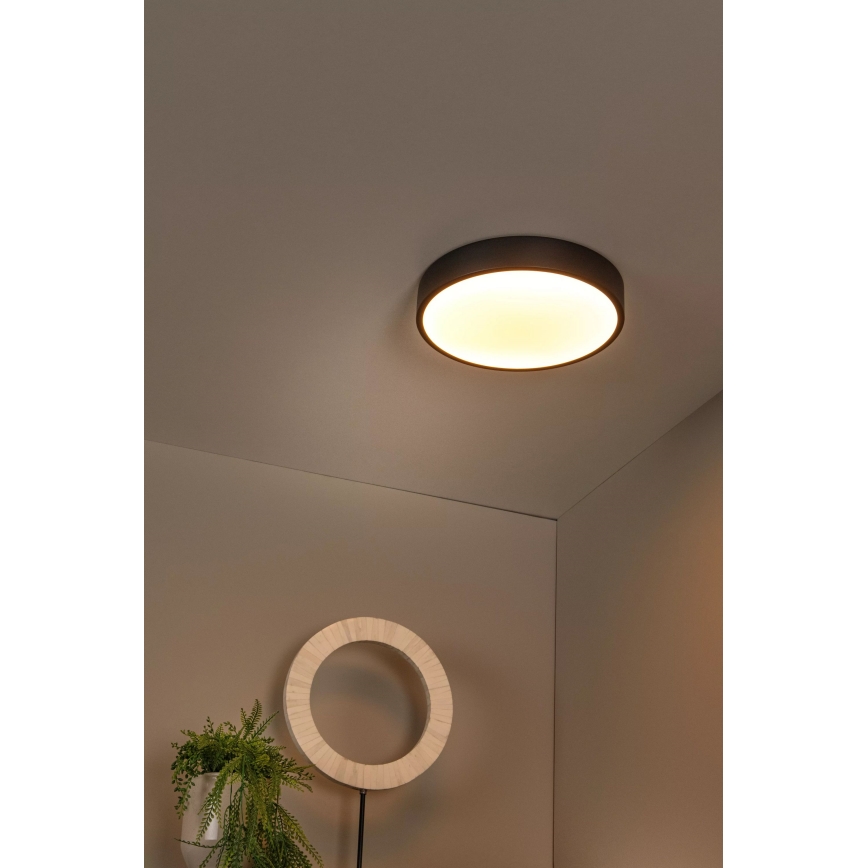 Lucide 79185/30/30 - LED Hämardatav laevalgusti UNAR LED/18W/230V d. 30 cm must