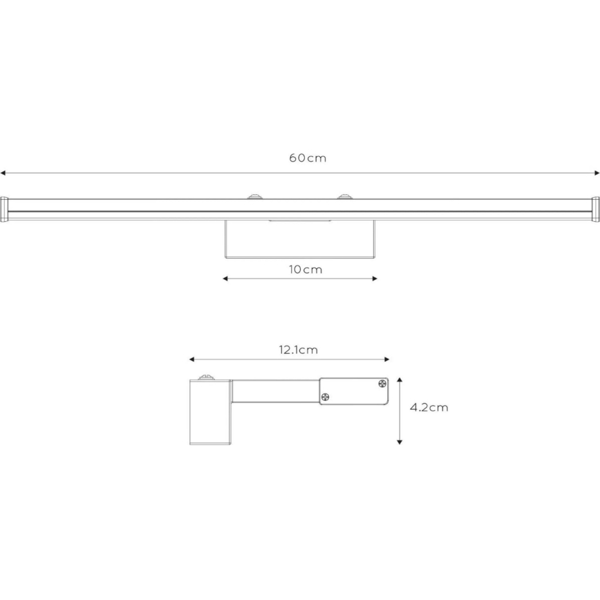 Lucide 79297/12/12 - LED Peeglivalgustus vannituppa ONNO LED/11W/230V 60 cm IP44 läikiv kroom