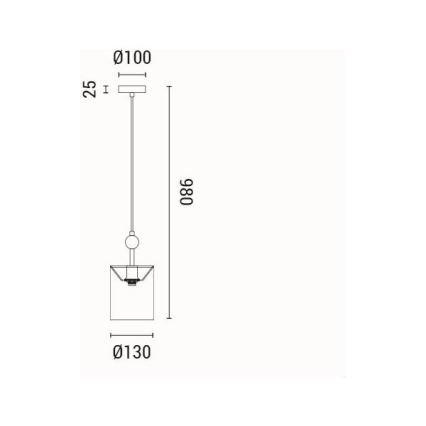 Lühter 1xE14/15W/230V