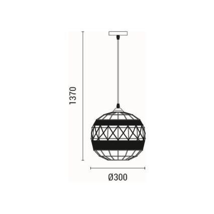Lühter 1xE27/15W/230V beež