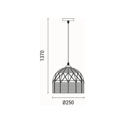 Lühter 1xE27/15W/230V beež