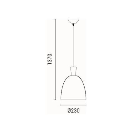 Lühter 1xE27/15W/230V hall d. 23 cm