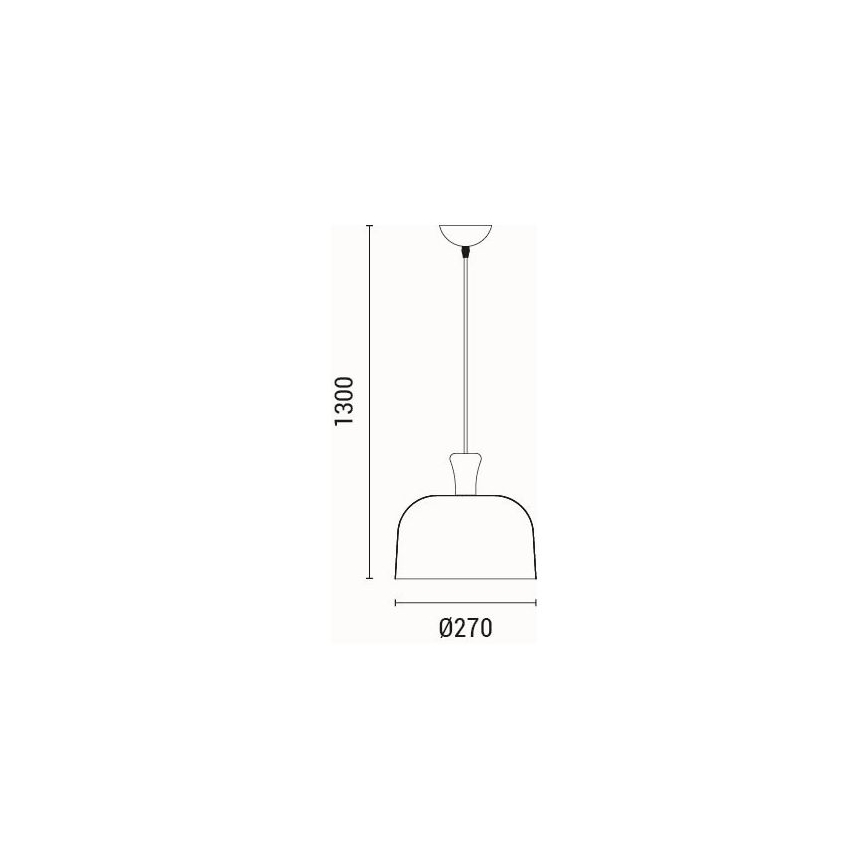 Lühter 1xE27/15W/230V kollane pr. 27 cm