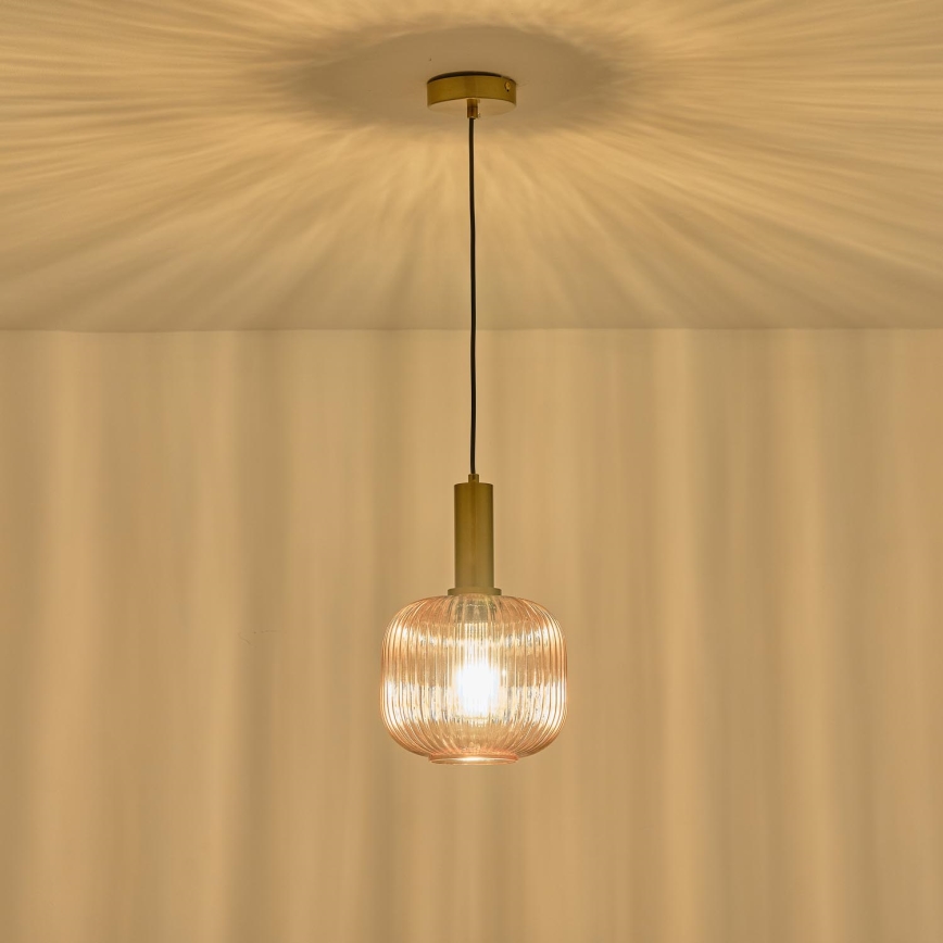 Lühter 1xE27/15W/230V pruun d. 20 cm