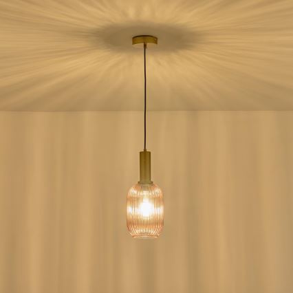 Lühter 1xE27/15W/230V pruun pr. 13 cm