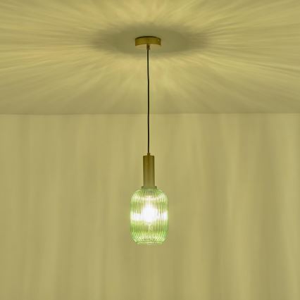 Lühter 1xE27/15W/230V roheline 13 cm