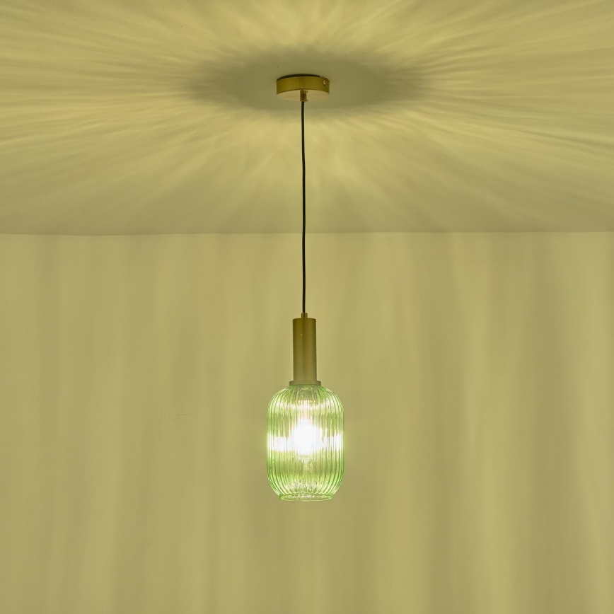 Lühter 1xE27/15W/230V roheline 13 cm