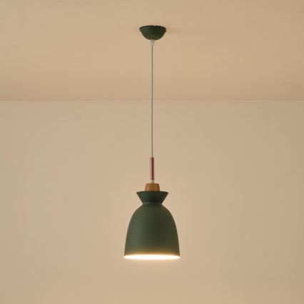 Lühter 1xE27/15W/230V roheline d. 19,5 cm