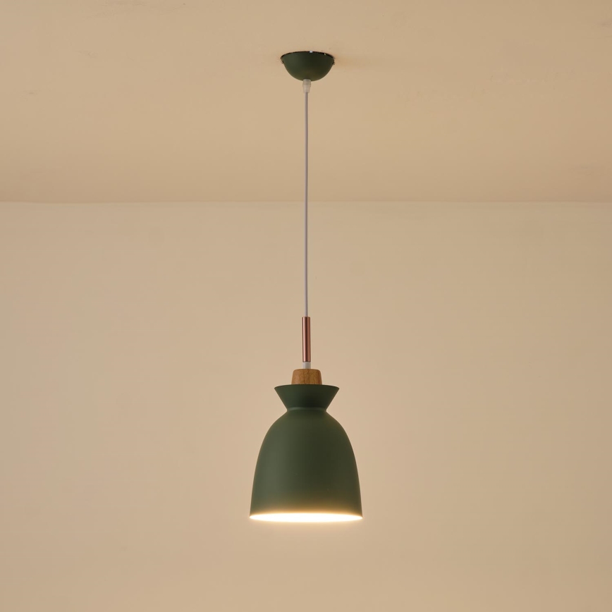 Lühter 1xE27/15W/230V roheline d. 19,5 cm
