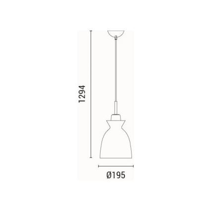 Lühter 1xE27/15W/230V roheline d. 19,5 cm