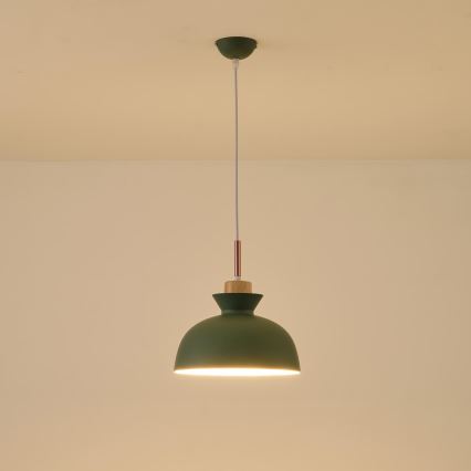 Lühter 1xE27/15W/230V roheline d. 28 cm