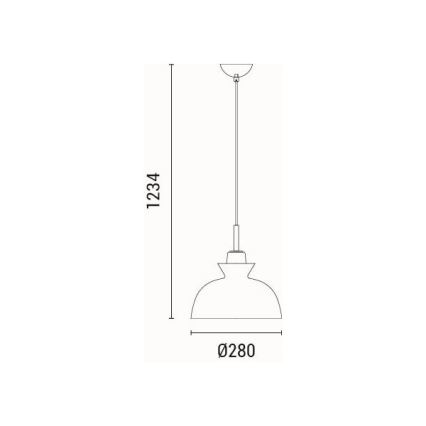 Lühter 1xE27/15W/230V roheline d. 28 cm