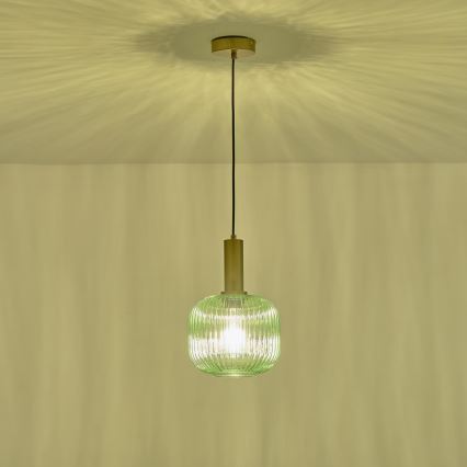 Lühter 1xE27/15W/230V roheline pr. 20 cm