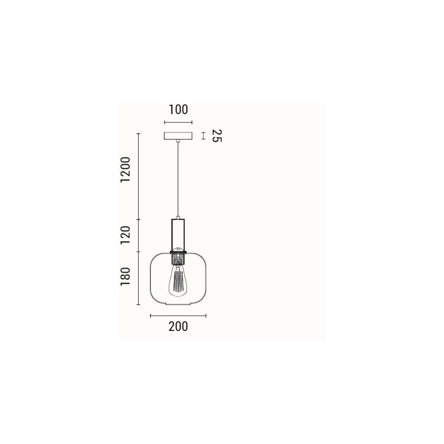 Lühter 1xE27/15W/230V roheline pr. 20 cm