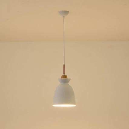 Lühter 1xE27/15W/230V valge d. 19,5 cm
