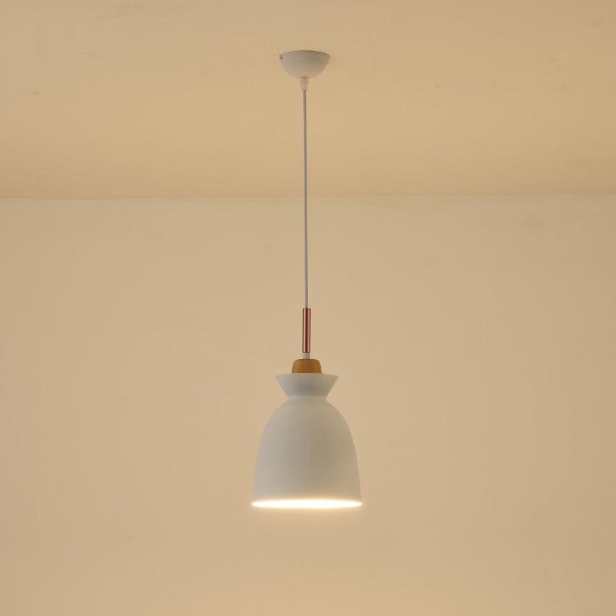 Lühter 1xE27/15W/230V valge d. 19,5 cm