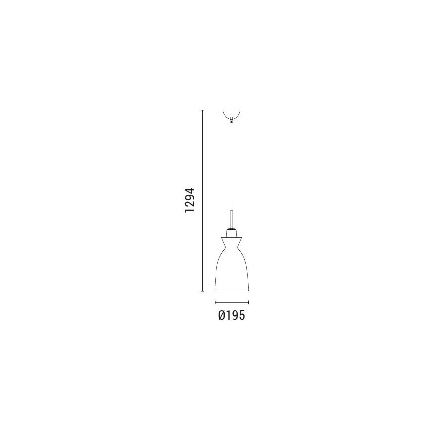 Lühter 1xE27/15W/230V valge d. 19,5 cm