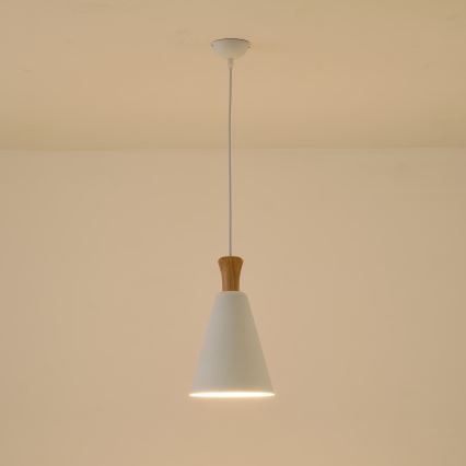 Lühter 1xE27/15W/230V valge d. 20 cm